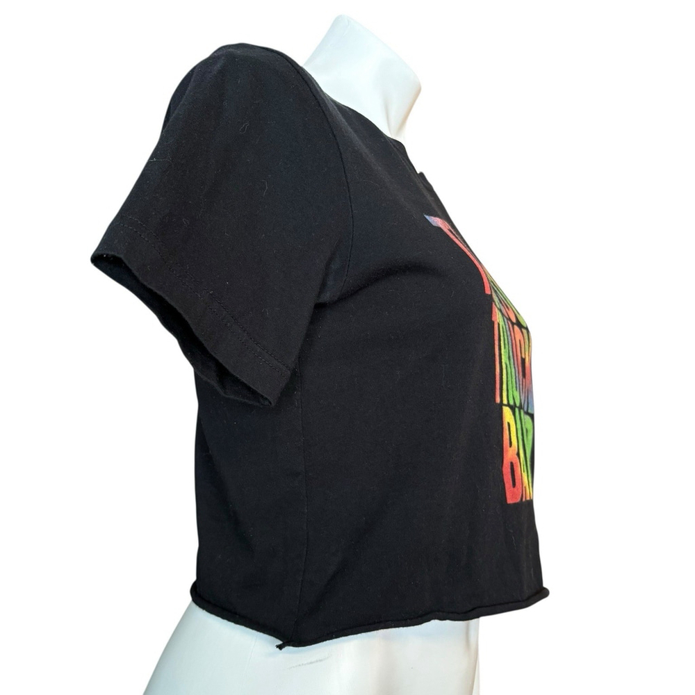 Tedeschi Trucks Band Cropped Graphic T Shirt Black Rainbow Logo Size S - Picture 5 of 10